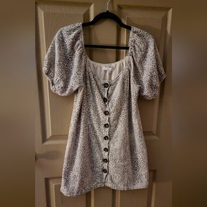 Olivaceous leopard print mini dress